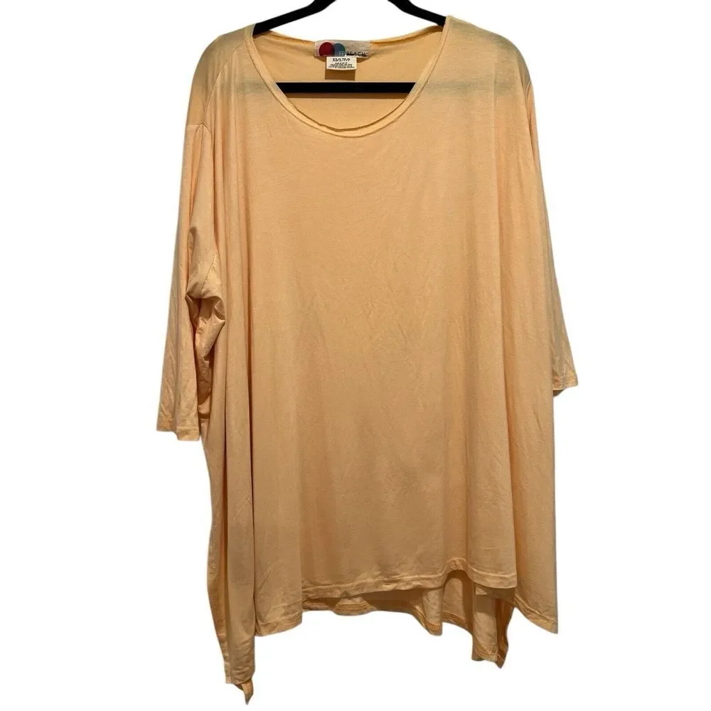 Free People Beach Women's Orange Side Slit‎ Top shirt XS/S